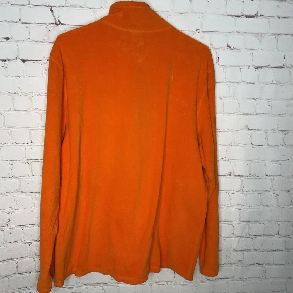 The North Face Men's Orange 1/3 Zip Mock Neck Fleece Sweatshirt Size‎ L